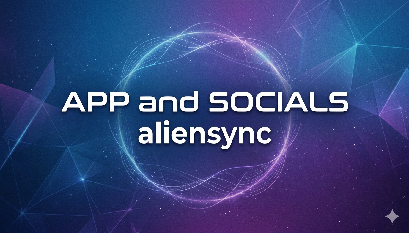 App and socials aliensync