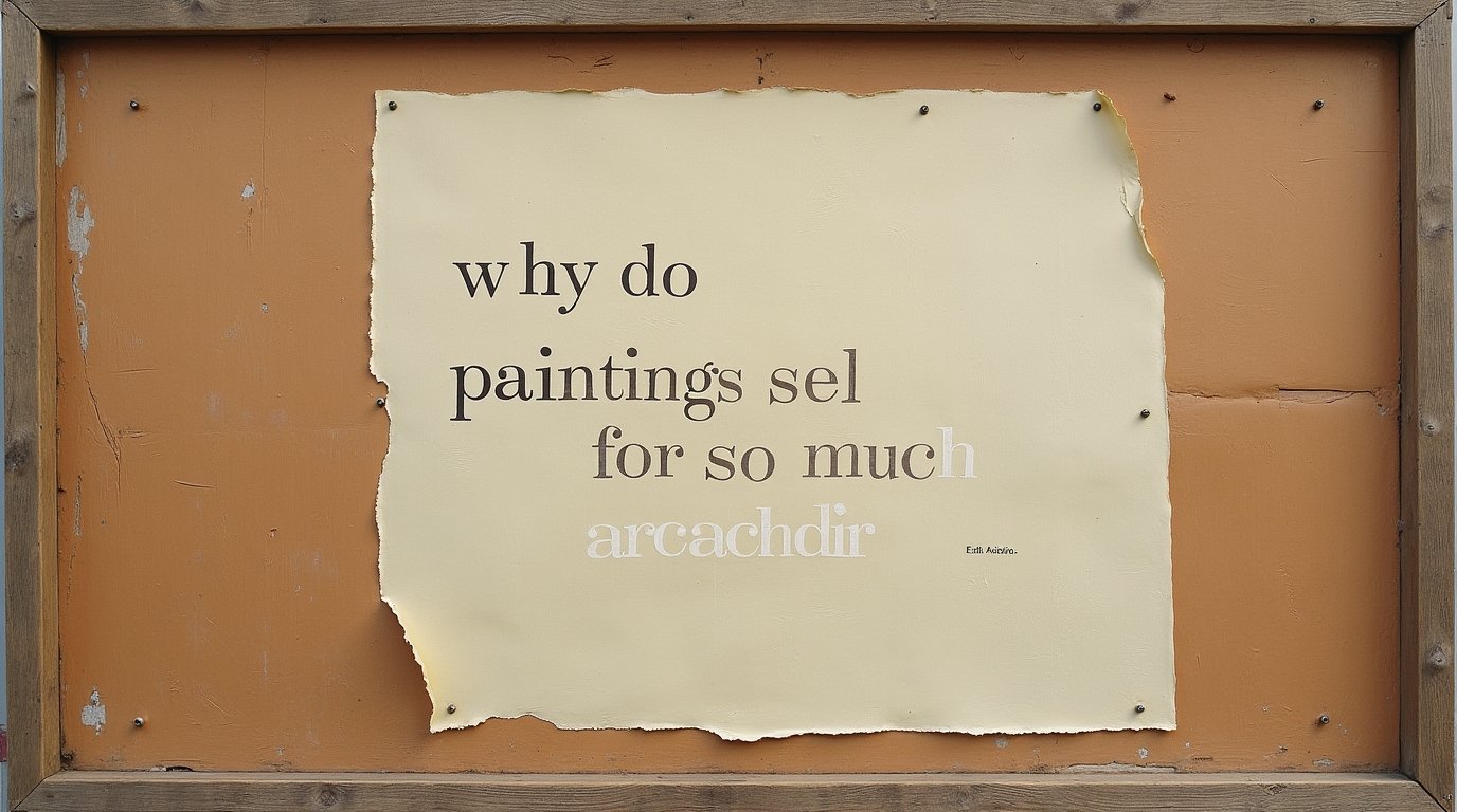 Why Do Paintings Sell for So Much Arcachdir – Understanding the Value Behind Expensive Art